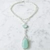 Diana Double Denmark Necklace Chalcedony With Chalcedony Drop With Gold 1 Diana Double Denmark Necklace Chalcedony With Chalcedony Drop With Gold -Gift Promotion Store mk012634x