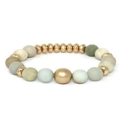Green, Blue, And Gold Stretch Bracelet -Gift Promotion Store mk012765x 1