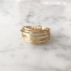 The Marcia Multi Color Wire Wrap Ring - 6 Gold And Silver Copper