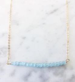 The Michelle Bead Bar Chalcedony Necklace -Gift Promotion Store mk012769alt view3c