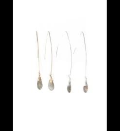 Jill Long Wire Drop Earrings In Labradorite -Gift Promotion Store mk012809alt viewc
