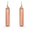 Gold Pink Druzy Bar Earring -Gift Promotion Store mk012916x