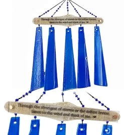 Memorial Whitewashed Driftwood Sun Catcher Wind Chime