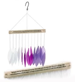 Memorial Stained Glass Purple Wind Chime Sun Catcher Combo -Gift Promotion Store mk013489alt view2c
