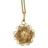 Novica Yellow Rose Gold Plated Filigree Flower Necklace -Gift Promotion Store mk014402x