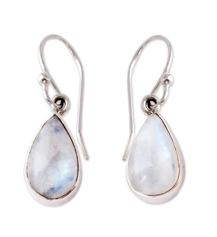 Novica Moonstone Dangle Earrings 6 Novica Moonstone Dangle Earrings - Image 4