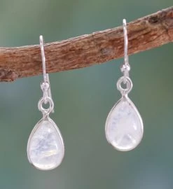 Novica Moonstone Dangle Earrings 8 Novica Moonstone Dangle Earrings -Gift Promotion Store mk014454alt view2c