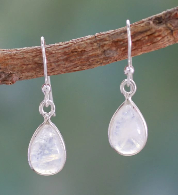 Novica Moonstone Dangle Earrings 5 Novica Moonstone Dangle Earrings - Image 3
