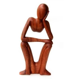 Novica Thinking Of You Wood Sculpture