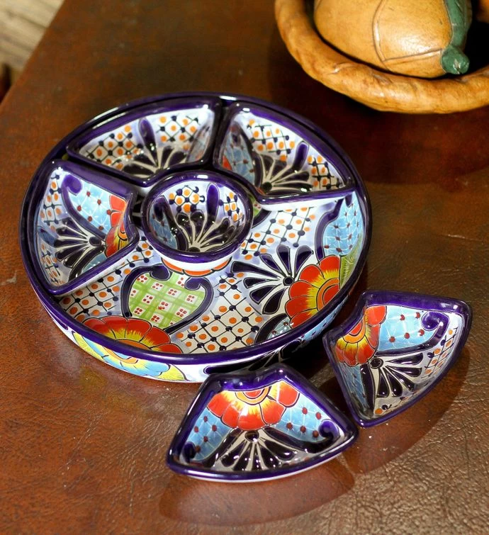 Novica Raining Flowers Ceramic Appetizer Bowls 5 Novica Raining Flowers Ceramic Appetizer Bowls - Image 3