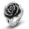 Stainless Steel Blooming Antiqued Rose Ring -Gift Promotion Store mk015679x