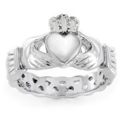 Women's Celtic Knot Claddagh Stainless Steel Ring -Gift Promotion Store mk015725alt viewc