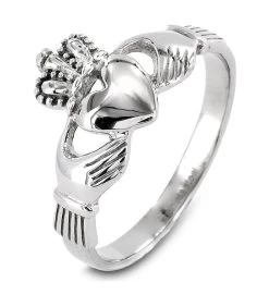 Women's Polished Irish Claddagh Stainless Steel Ring -Gift Promotion Store mk015727x 2