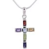 Novica Kolkata Cross Multi-gemstone Cross Choker -Gift Promotion Store mk016060x