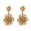 Novica Yellow Rose Gold Plated Filigree Flower Earrings -Gift Promotion Store mk016069x