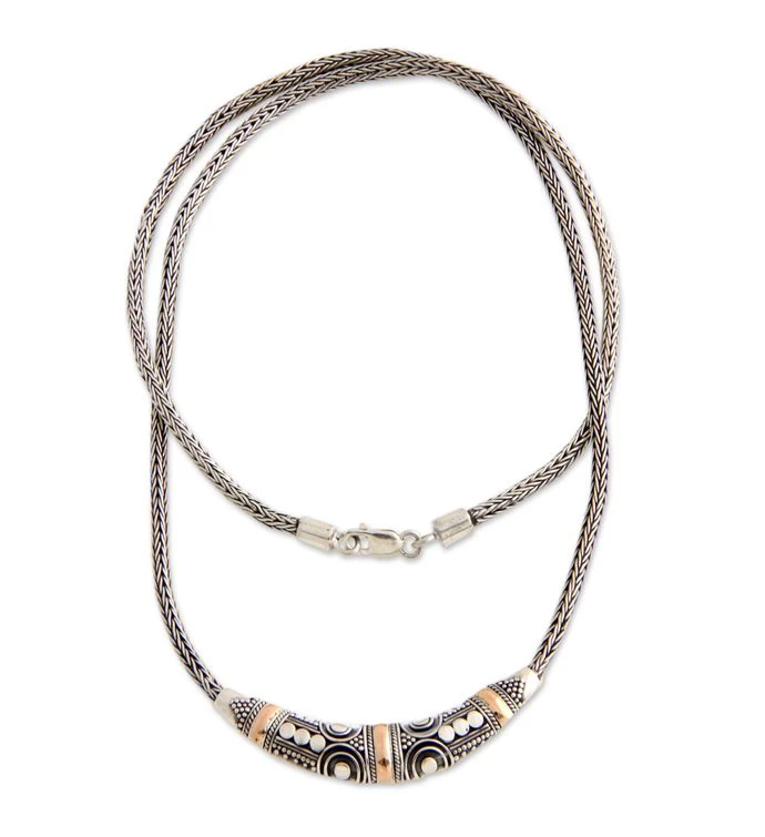 Novica Celuk Celebration Gold Accent Sterling Silver Necklace