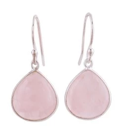 Novica Dancing Soul Rose Quartz Dangle Earrings -Gift Promotion Store mk016078x 2