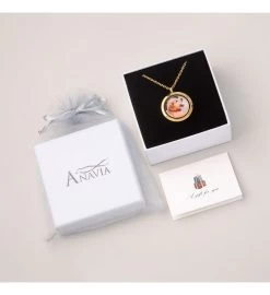 Women's Round Glass Locket 15 Women's Round Glass Locket -Gift Promotion Store mk016129alt view3c