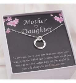 Mother And Daughter And Silver Necklace Motivational Jewelry Gift Set -Gift Promotion Store mk016140alt viewc