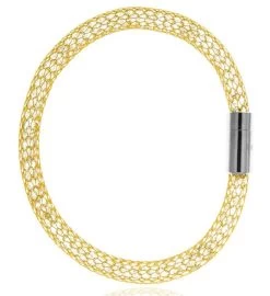Matashi 18k Gold Mesh Bangle Bracelet 11 Matashi 18k Gold Mesh Bangle Bracelet -Gift Promotion Store mk016373alt view2c