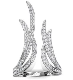 Matashi Gold Plated Ring For Women, Open Style W Crystals -Gift Promotion Store mk016753alt viewc