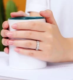 Matashi Gold Plated Ring For Women, Open Style W Crystals -Gift Promotion Store mk016788alt view3c