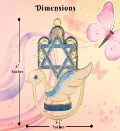 Matashi Wall Decor Ornament W/ Crystals (pewter) -Gift Promotion Store mk016811alt view3c