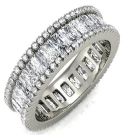 Matashi 18k White Gold-plated Eternity Ring For Women Emerald Cut Cz 13 Matashi 18k White Gold-plated Eternity Ring For Women Emerald Cut Cz -Gift Promotion Store mk016824x 2