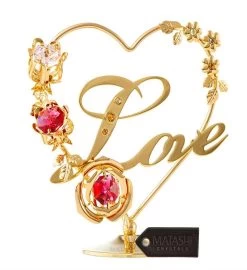 Love Table Top Ornament With Crystals By Matashi