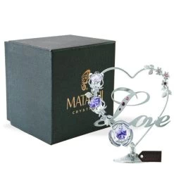 Love Table Top Ornament With Crystals By Matashi -Gift Promotion Store mk016845alt viewc
