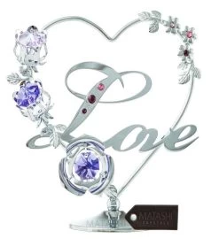 Love Table Top Ornament With Crystals By Matashi -Gift Promotion Store mk016845x