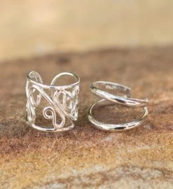 Novica Sleek Filigree Sterling Silver Ear Cuff Earrings (pair) -Gift Promotion Store mk016960alt view2c