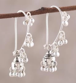 Novica Jhumki Music Sterling Silver Chandelier Earrings -Gift Promotion Store mk016969alt view2c