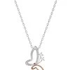 Matashi White Gold, Rose Gold Plated Butterfly Pendant Necklace W/ Crystals -Gift Promotion Store mk016982x