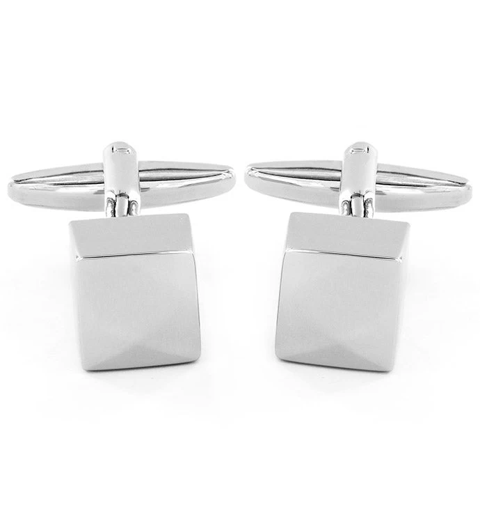 Men's Polished Cube Cuff Links 3 Men's Polished Cube Cuff Links
