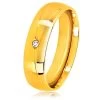 Men's Polished Crystal Gold Plated Stainless Steel Ring (6mm) -Gift Promotion Store mk017059x