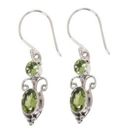 Novica Crown Princess Peridot Dangle Earrings -Gift Promotion Store mk017067x 1