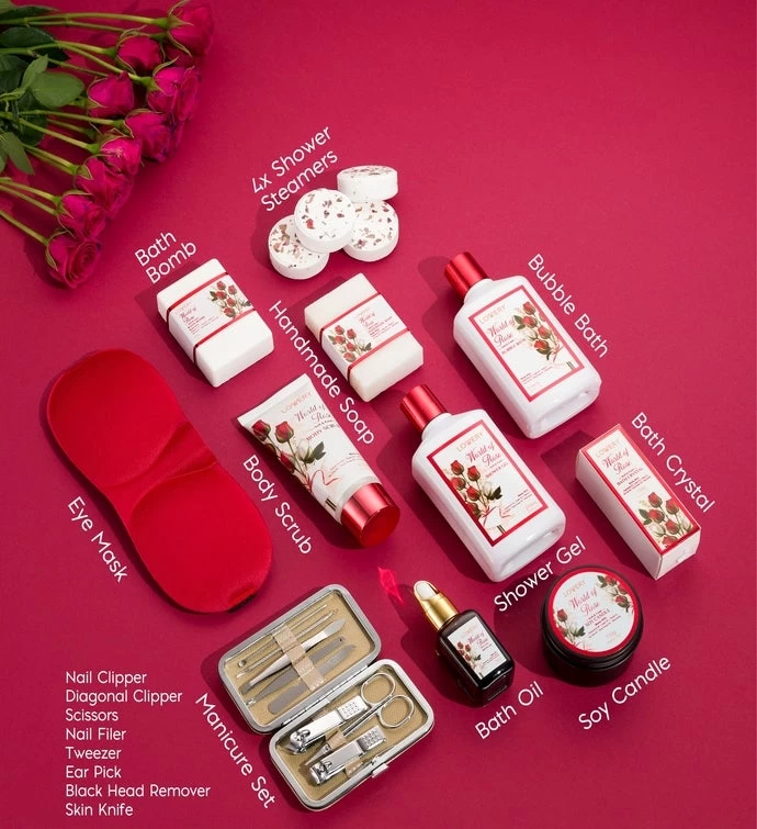 Red Rose Stress Relief Spa Kit 5 Red Rose Stress Relief Spa Kit - Image 3