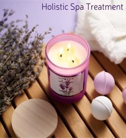 Lavender Body Care Gift Set, Handmade Self Care Kit, 15 Piece -Gift Promotion Store mk017253alt view2c