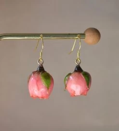 Real Rose Bud Earrings -Gift Promotion Store mk017368x 1