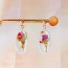 Dried Rose Resin Earrings -Gift Promotion Store mk017484x