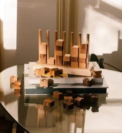 Wooden Four-in-a-row Game -Gift Promotion Store mk017947alt view2c