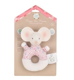 Meiya The Mouse - Soft Rattle & Teether With Organic Natural Rubber Head -Gift Promotion Store mk017981alt viewc