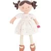 Cecilia - Dark Brown Hair In Cream Linen Dress With Display Box 2 Cecilia - Dark Brown Hair In Cream Linen Dress With Display Box -Gift Promotion Store mk017988x