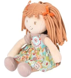 Libby Lu - Brown Hair In Orange Print Dress -Gift Promotion Store mk017999alt viewc