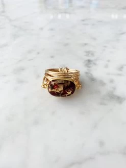 Torrey Ring In Red Mojave Cu Turquoise -Gift Promotion Store mk018199alt viewc