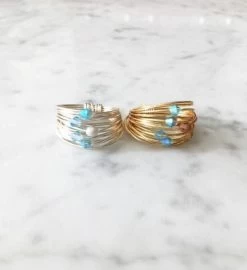 Marcia Ring W/ Aquamarine Ab Crystals -Gift Promotion Store mk018253x 2