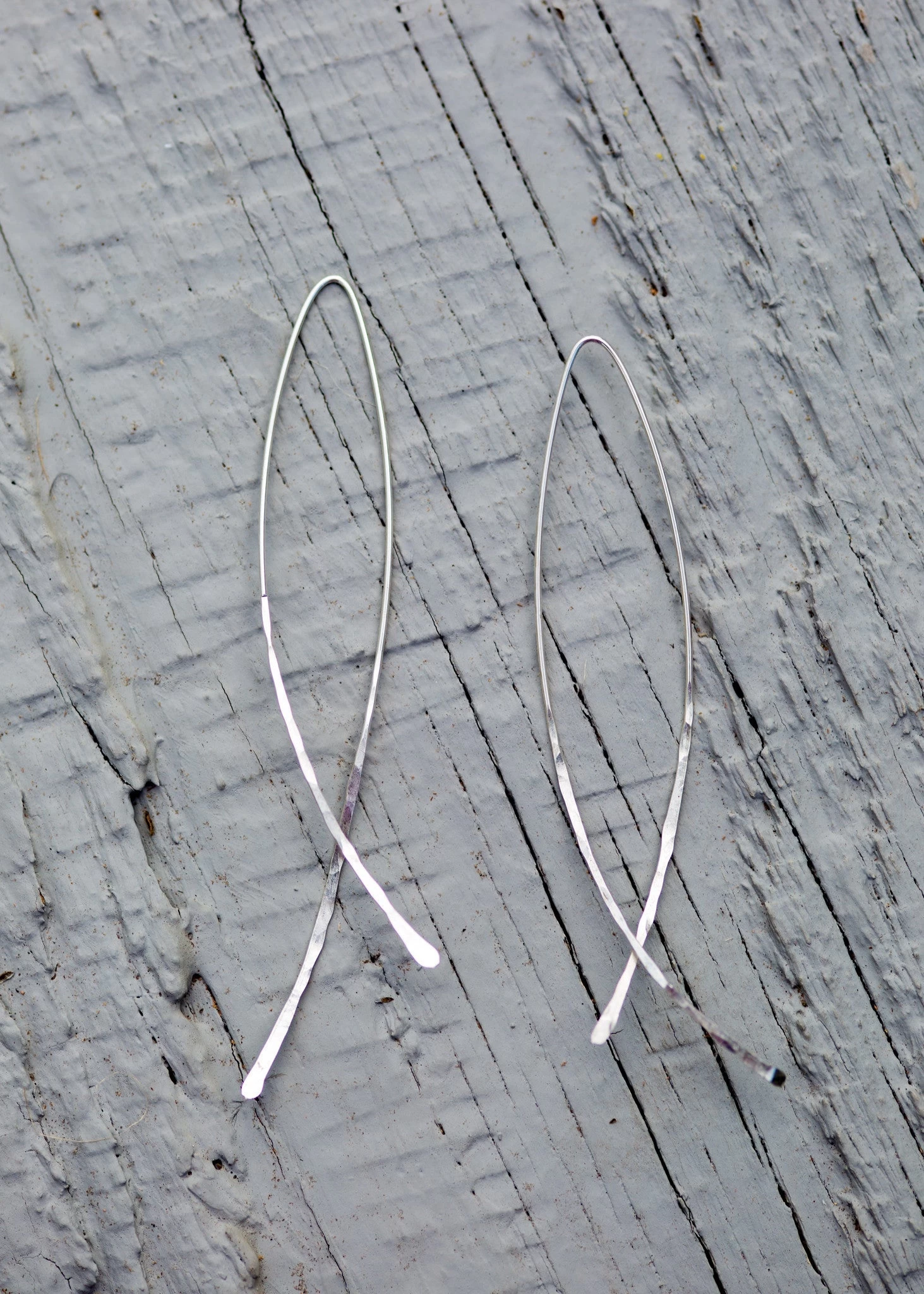 Fishtail Hammered Wire Earring 7 Fishtail Hammered Wire Earring - Image 5