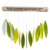 Memorial Stained Glass Green & Gold Wind Chime Sun Catcher -Gift Promotion Store mk018398x
