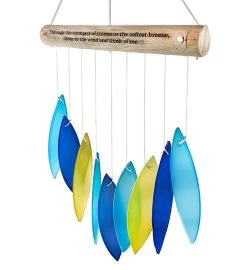 Memorial Stained Glass Blue Wind Chime Sun Catcher -Gift Promotion Store mk018400alt view3c